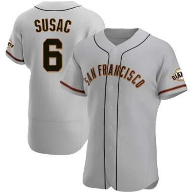 Daniel Susac Men's Authentic San Francisco Giants Gray Road Jersey