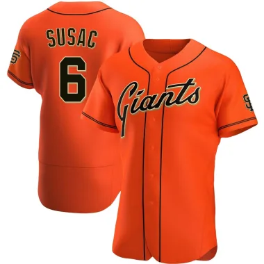 Daniel Susac Men's Authentic San Francisco Giants Orange Alternate Jersey