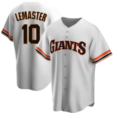 Johnnie Lemaster Men's Replica San Francisco Giants White Home Cooperstown Collection Jersey