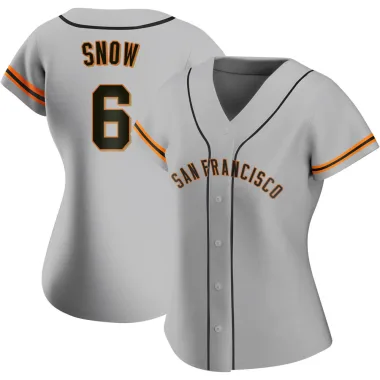J.t. Snow Women's Replica San Francisco Giants Gray Road Jersey