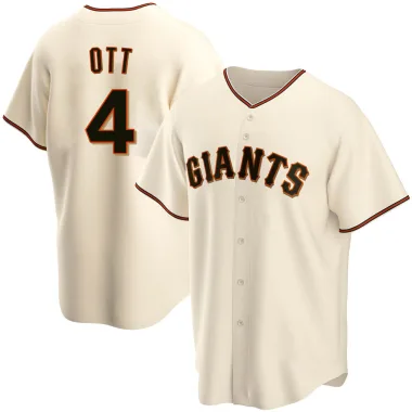 Mel Ott Men's Replica San Francisco Giants Cream Home Jersey