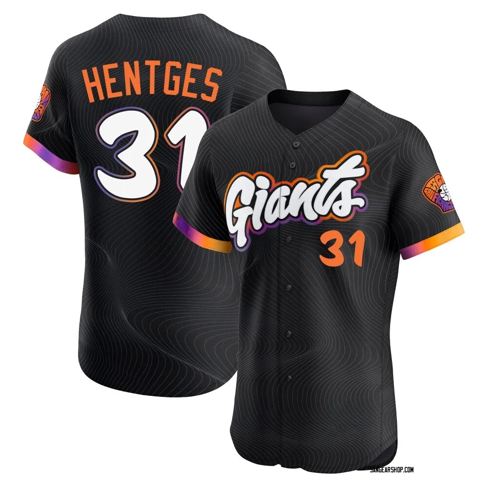 Sam Hentges Men's Elite San Francisco Giants Anthracite 2025 City Connect Jersey
