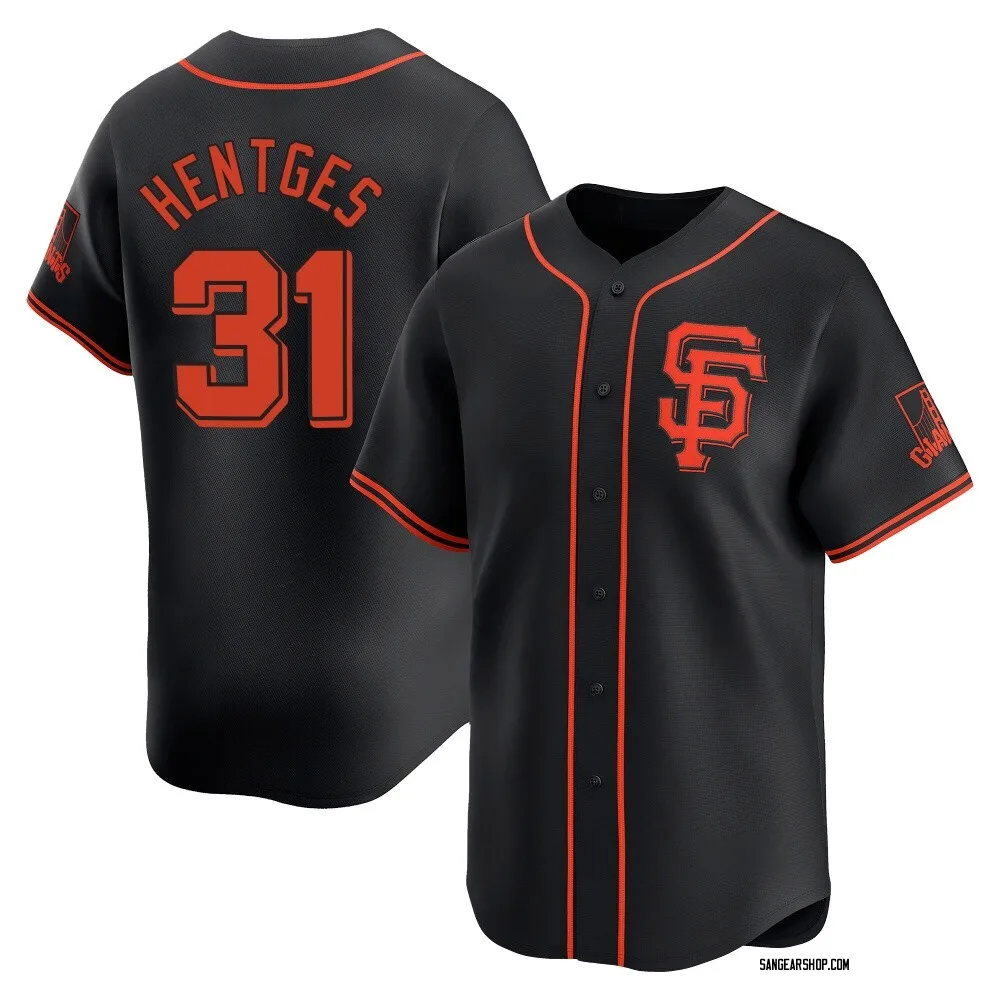 Sam Hentges Men's Limited San Francisco Giants Black Alternate Jersey