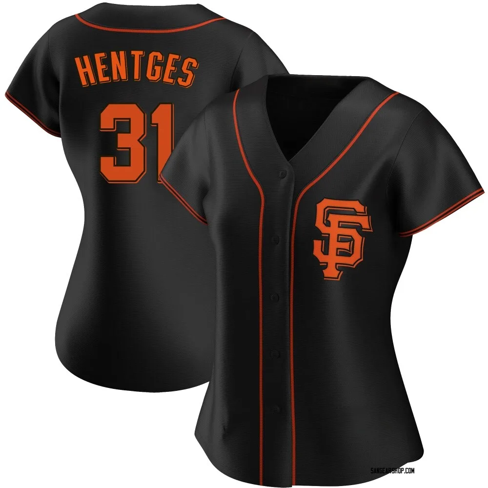 Sam Hentges Women's Authentic San Francisco Giants Black Alternate Jersey