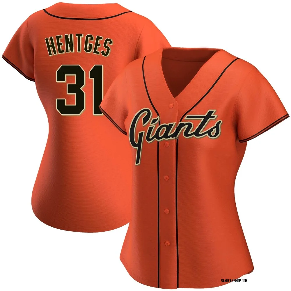 Sam Hentges Women's Authentic San Francisco Giants Orange Alternate Jersey