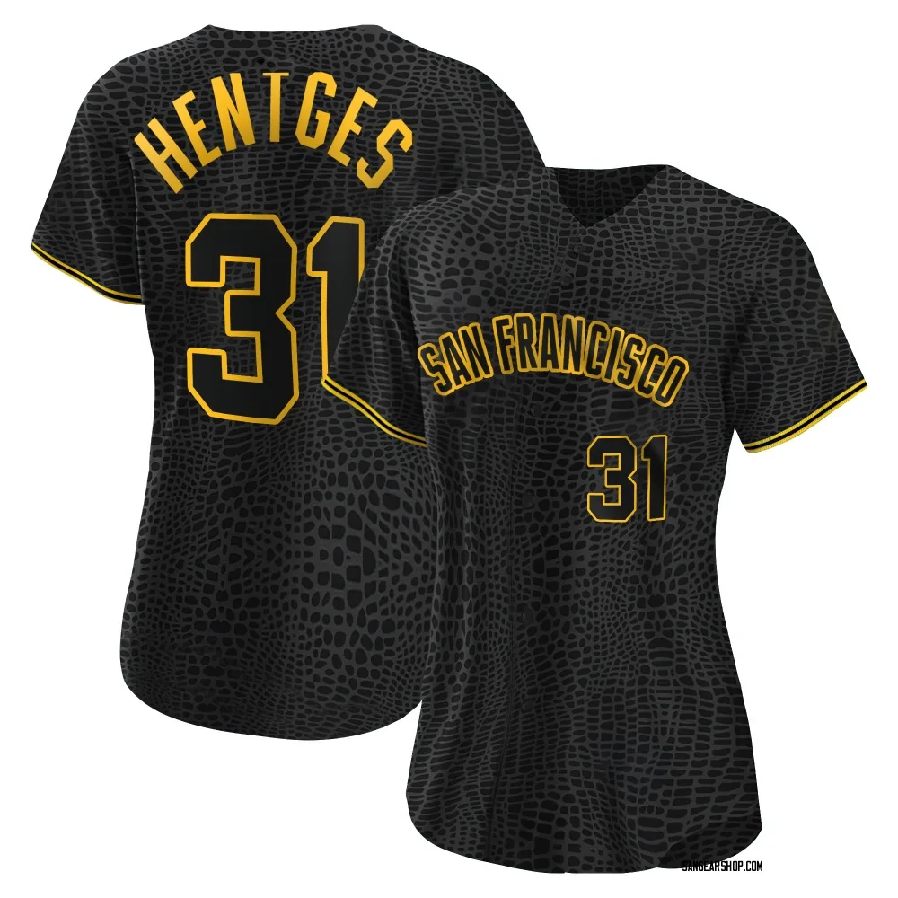 Sam Hentges Women's Replica San Francisco Giants Black Snake Skin City Jersey