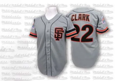 Will Clark Men's Replica San Francisco Giants Grey Throwback Jersey
