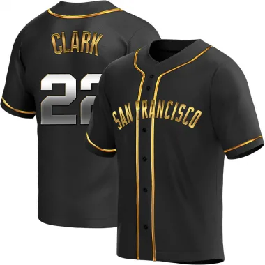 Will Clark Youth Replica San Francisco Giants Black Golden Alternate Jersey