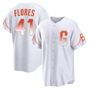 Wilmer Flores Youth Replica San Francisco Giants White 2021 City Connect Jersey